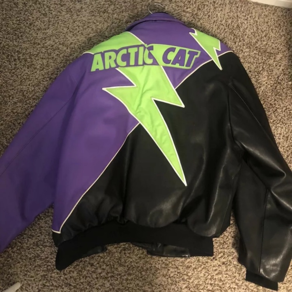 SUPER RARE arctic cat leather lightning jacket